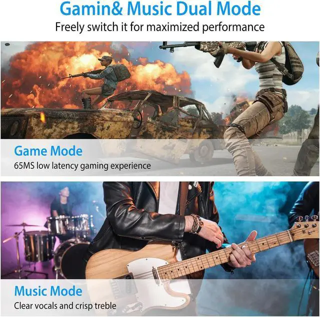 Alt view image 7 of 7 - Glorine Wireless Earbuds TWS 5.0 Earbuds Headphone In Ear Earphone Headset With Charging Case Waterproof Low Latency Game Mode Quick Charging Case For iPhone And Android