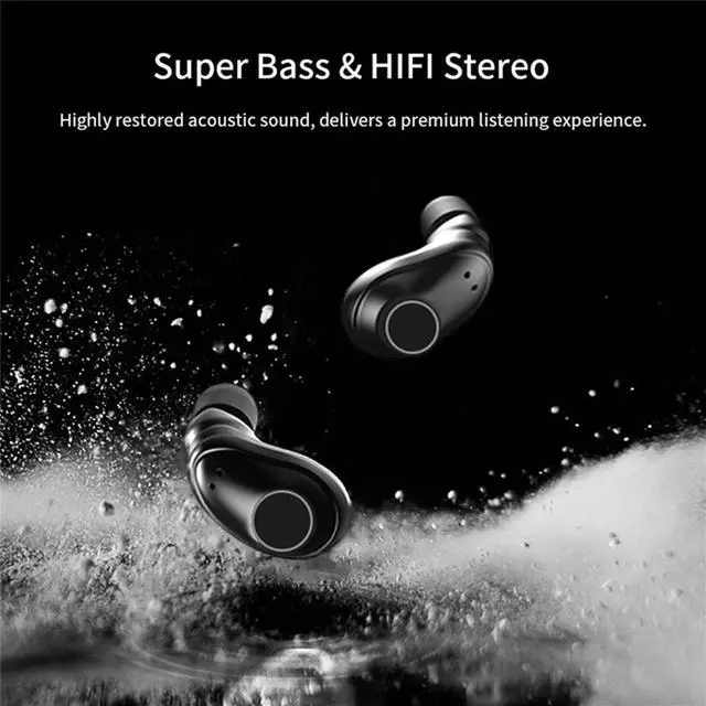 Alt view image 3 of 7 - Glorine Wireless Earbuds Bluetooth Headphones Premium Fidelity Sound Quality Wireless Charging Case Waterproof Earphones With USB Quick Charging Case For iPhone And Android