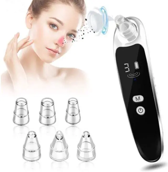Main image of 6 in 1 Electric Blackhead Remover - Black