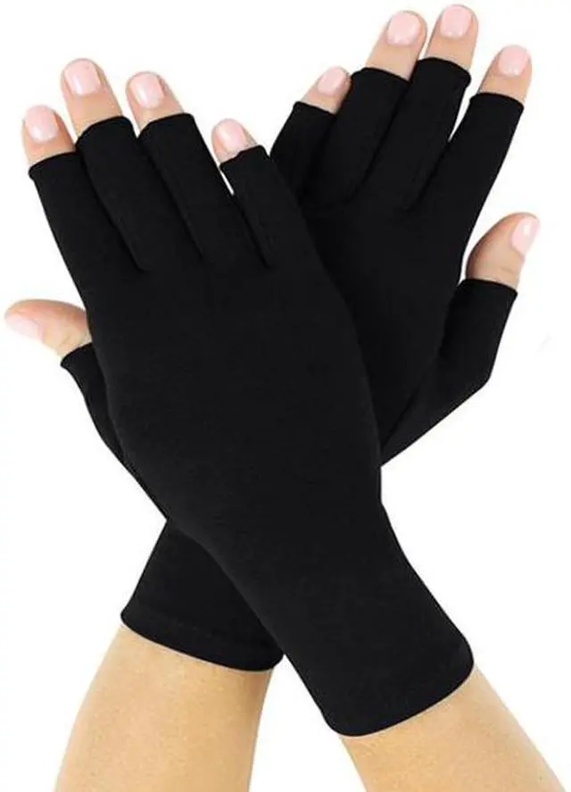 Alt view image 7 of 7 - Compression Arthritis Gloves, Black - S
