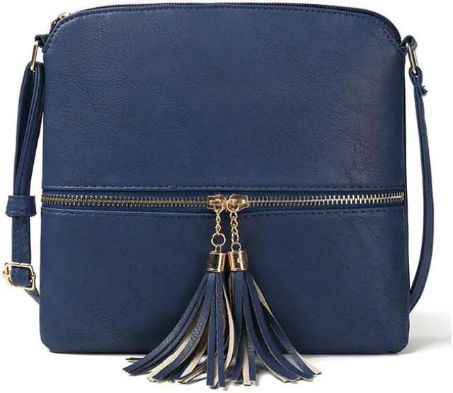 Main image of Crossbody Tassel Bag - Blue