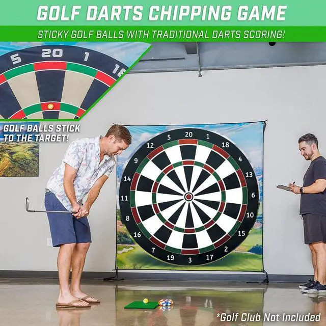Alt view image 3 of 4 - Dart Board Golf Game - Great Indoor Fun For Adults & Kids - Style B
Great Indoor Fun 
The Ultimate Golf & Darts Mash-Up
Players aim at a giant, soft dartboard using golf balls instead of darts