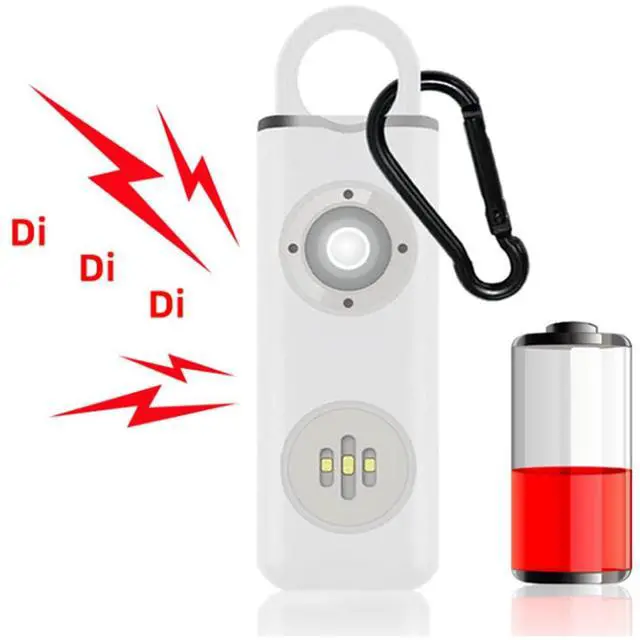 Alt view image 2 of 3 - Personal Safety Alarm Rechargeable with Flashlight - 4pack - White