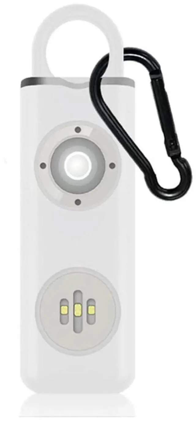 Alt view image 3 of 3 - Personal Safety Alarm Rechargeable with Flashlight - 4pack - White