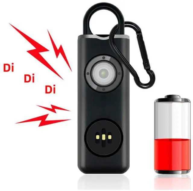 Alt view image 5 of 6 - Personal Safety Alarm Rechargeable with Flashlight - 8pack - 4x Black, 4x White