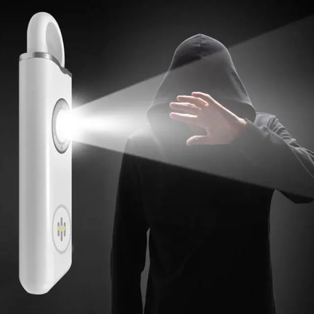 Alt view image 2 of 6 - Personal Safety Alarm Rechargeable with Flashlight - 8pack - 4x Black, 4x White