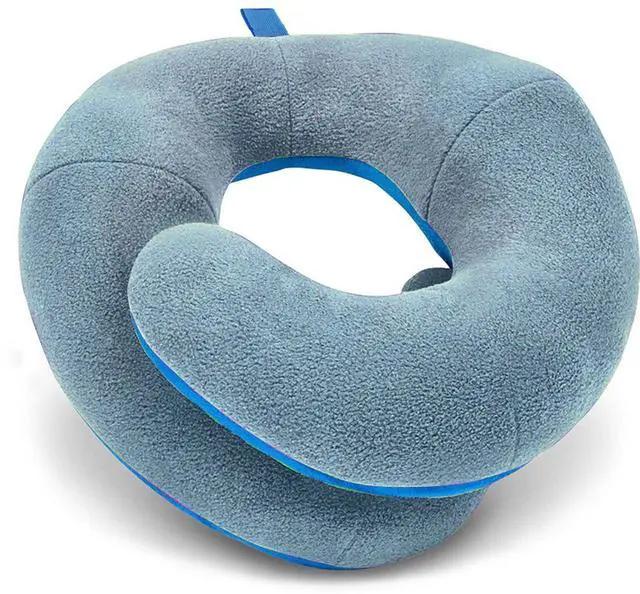 Main image of Double Support Travel Neck Pillow - Haze Blue