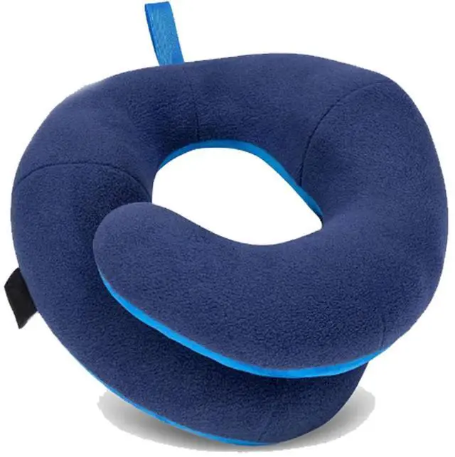 Main image of Double Support Travel Neck Pillow - Navy Blue