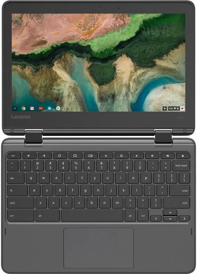 Alt view image 3 of 3 - Lenovo Chromebook 300e 1st Gen 11.6" Touch 4GB 32GB eMMC MediaTek® M8173C 2.1GHz ChromeOS, Black