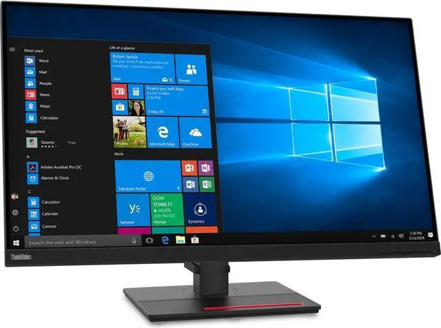 Alt view image 4 of 4 - Lenovo ThinkVision T32h-20 32" QHD (2560x1440) 6ms IPS Monitor, Black