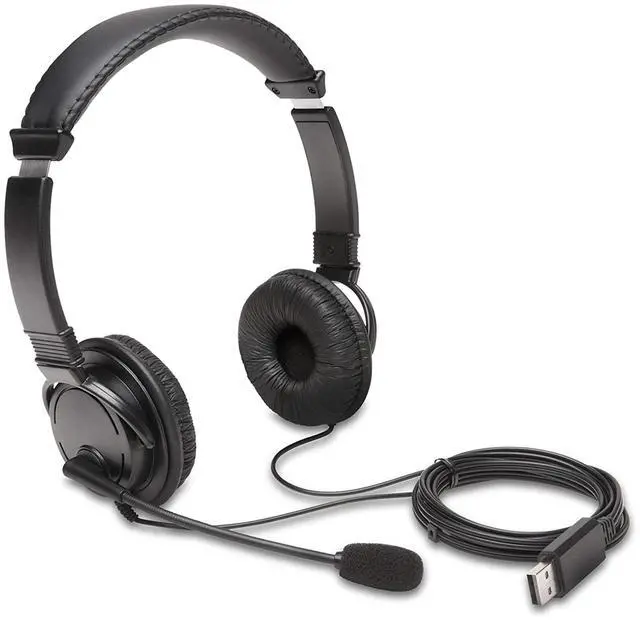 Alt view image 12 of 18 - Kensington HE K97601WW USB Hi-Fi Headphones with Mic