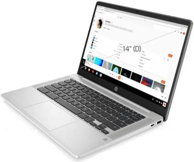 Alt view image 6 of 8 - HP Chromebook 14" Intel Pentium N5000 4GB 64GB Chrome