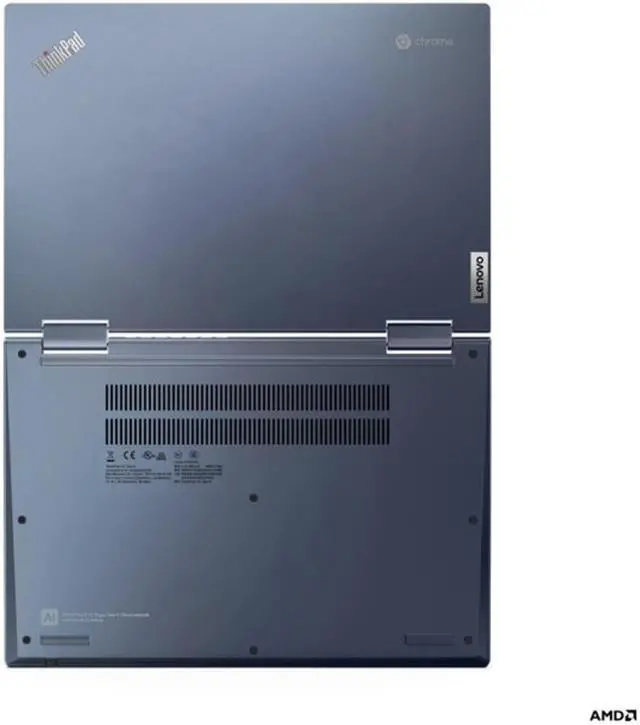Alt view image 16 of 18 - Lenovo ThinkPad C13 Yoga Gen 1 20UX001PUS 13.3" Touchscreen 2 in 1 Chromebook - Full HD - 1920 x 1080 - AMD 3150C Dual-core (2 Core) 2.40 GHz - 4 GB RAM - 32 GB Flash Memory - Abyss Blue - Chrome