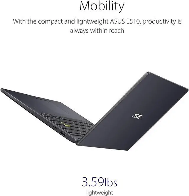 Alt view image 3 of 3 - Asus VivoBook Go 15 L510MA-AAS02 15.6" 4GB 64GB eMMC Celeron® N4020 1.1GHz Win10S, Black