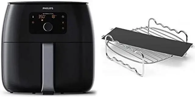 Alt view image 16 of 16 - Philips Avance Collection XXL Digital Twin TurboStar Airfryer Black/Silver - HD9650/96