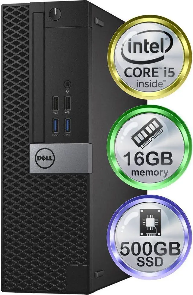 Alt view image 7 of 12 - Dell Optiplex 7040 Desktop Computer | Quad Intel i5 (3.2) | 16GB DDR3 RAM | 500GB SSD Solid State | Windows 10 Professional | Home or Office PC