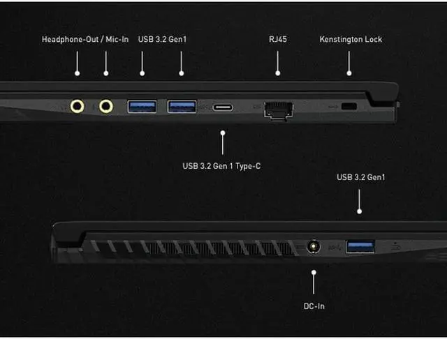 Alt view image 7 of 7 - MSI GF63 Thin 15.6 inch Full HD 144Hz Gaming NVIDIA GeForce RTX 3050 Intel Core i5-11400H 16GB RAM 512GB SSD WiFi 6; Bluetooth 5.1 Windows 11 Pro Black