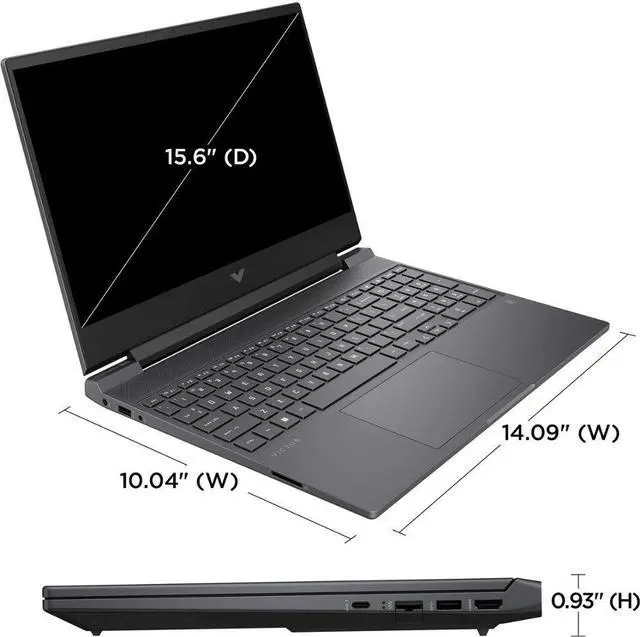 Alt view image 4 of 5 - HP Victus 15.6" FHD Gaming Laptop;AMD Ryzen 5 7535HS;NVIDIA GeForce RTX 2050;Wi-Fi and Bluetooth;Win 11 Pro(16GB RAM|512 GB SSD),Mica Silver