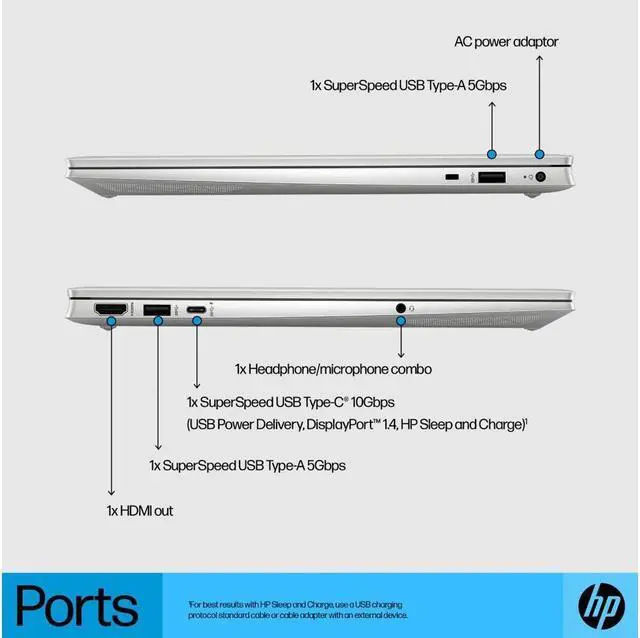 Alt view image 5 of 5 - HP Pavilion 15.6"FHD Laptop,Intel Core i7-1355U,intel Iris Xe Graphics,Wi-Fi 5 and Bluetooth 5,Backlit Keyboard,16 GB RAM,512 GB SSD,Windows 11 Pro,Silver