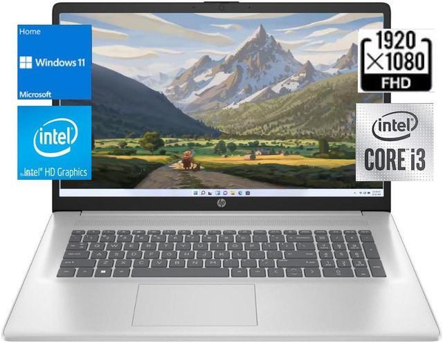 Main image of HP 17.3" FHD(1920x1080) Laptop,Intel Core i3-1215U,Intel UHD Graphics,8GB RAM,256GB SSD,Windows 11 Home,Natural Silver