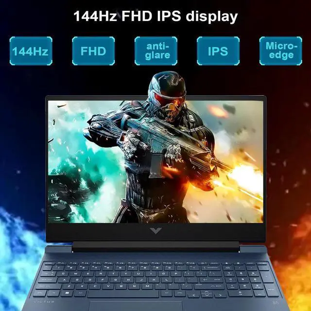 Alt view image 3 of 5 - HP Victus 15.6 FHD Gaming Laptop,Intel Core i5-12450H,NVIDIA GeForce RTX 3050 GDR6 Graphics,32 GB RAM,2 TB SSD,Windows 11 Home,Blue