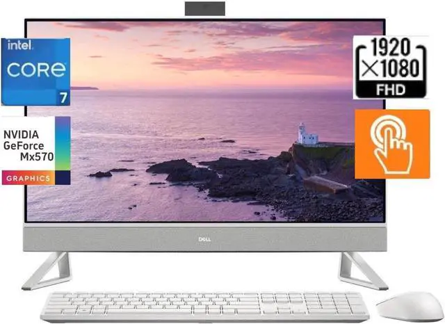 Dell Inspiron 27" TouchScreen All-In-One Desktop,Intel Core 7 150U,GeForce MX570A,32GB RAM,2 TB PCIe SSD,Windows 11 Pro