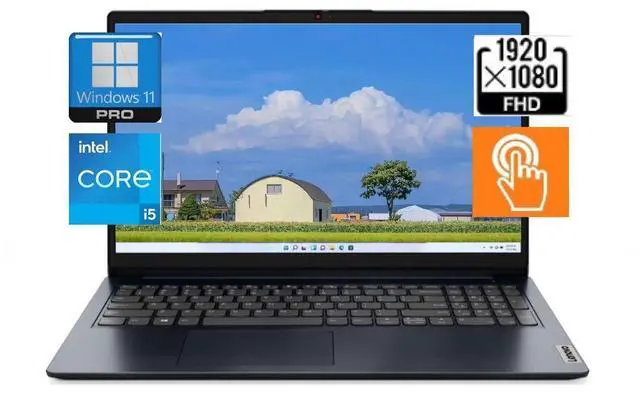 Main image of Lenovo IdeaPad 1 Laptop-15.6 FHD Touch-Intel Core i5-1235U-20GB RAM,1 TB PCIe SSD- Win 11 Pro-Abyss Blue