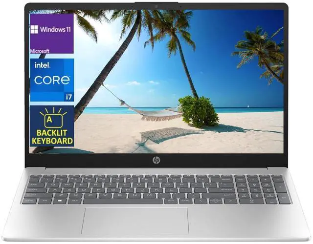 Main image of HP 15.6" FHD Laptop,Intel Core i7 1360P,Intel Iris Xe Graphics,Backlit keyboard,16 GB RAM,1 TB PCIe SSD,Win 11 Home