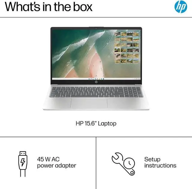 Alt view image 5 of 6 - HP 15.6 HD Touch Laptop - Intel Core i3-1215U - Intel UHD Graphics - 16GB RAM,512GB SSD - Win 11 Home - Silver