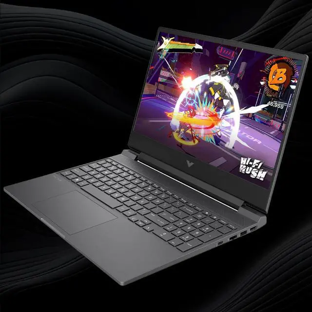 Alt view image 2 of 6 - HP Victus 15.6 FHD Gaming Laptop - AMD Ryzen 5 7535HS Processor - Radeon RX 6550M Graphics - 32 GB DDR5 RAM,512 GB SSD - Win 11 Pro - Black
