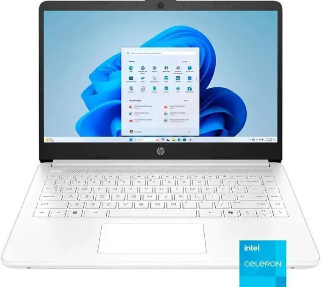 Main image of HP 14" Laptop - Intel Celeron N4500 - 4GB RAM,64GB eMMC - Win 11 Home - White