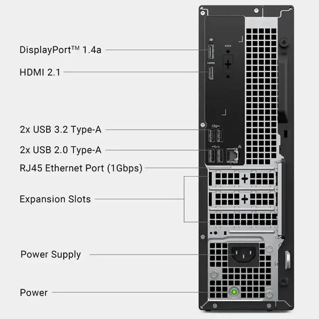 Alt view image 4 of 5 - Dell Ecs1250 Slim Desktop,Intel Core Ultra 7 265,Intel UHD Graphics,64 GB DDR5 RAM,2 TB PCIe SSD,Windows 11 Pro