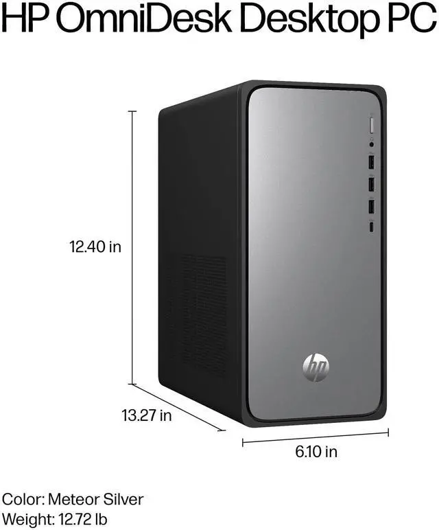 Alt view image 4 of 5 - HP OmniDesk M02-0000t Desktop - Intel Core i5-14400 - Intel UHD Graphics - 64 GB DDR5 RAM,2 TB PCIe SSD - Win 11 Pro