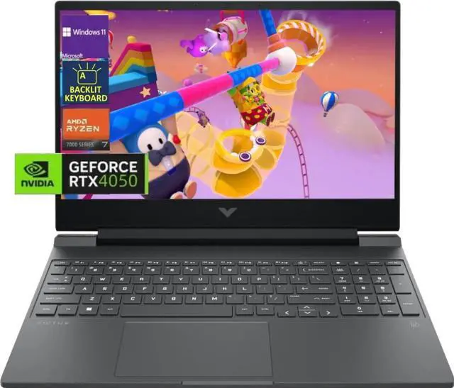 Main image of HP Victus Gaming Laptop - 15.6" FHD 144Hz Display - AMD Ryzen 7 7445HS - NVIDIA GeForce RTX 4050 - 16 GB RAM,512 GB PCIe SSD - Win 11 Pro