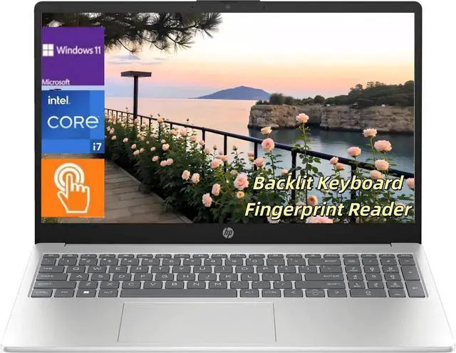Main image of HP 15.6" FHD Touch Business Laptop - Intel Core i7 1355U - Backlit KB - Fingerprint Reader - 32 GB RAM,2 TB PCIe SSD - Win 11 Pro
