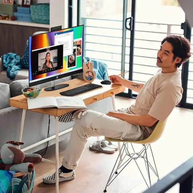 Alt view image 5 of 5 - HP 27" FHD touch All-in-One Desktop,Intel Core Ultra 7 255U,16 GB DDR5 RAM,512 GB PCIe SSD,Windows 11 Home