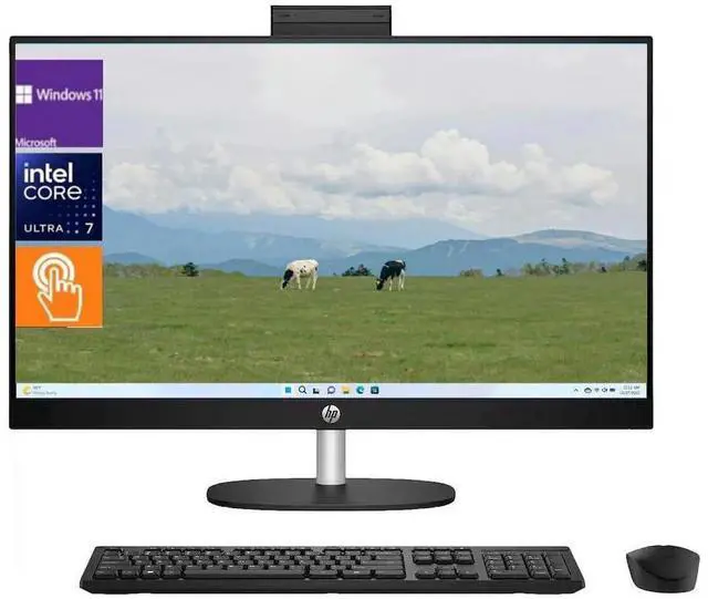 Main image of HP 27" FHD touch All-in-One Desktop,Intel Core Ultra 7 255U,16 GB DDR5 RAM,512 GB PCIe SSD,Windows 11 Home