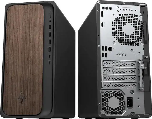 Alt view image 4 of 5 - HP OmniDesk AI Desktop PC,Intel Core Ultra 7 265,NVIDIA GeForce RTX 5060 Graphics,400 W Power Supply,64 GB RAM,1 TB PCIe SSD,Windows 11 Home,Dark Wood