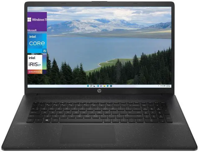 Main image of HP 17-cn3582nr Laptop,17.3 HD+ (1600 x 900) Display,Intel Core i5-1334U Processor,8GB RAM,512 GB SSD,Win 11 Home,Black