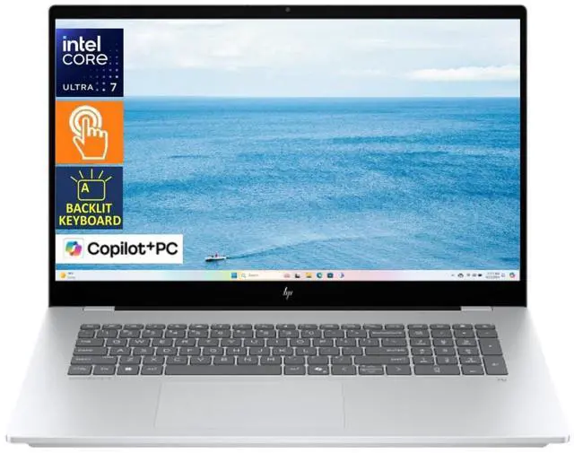 Main image of HP OmniBook X 17-dd0057nr AI-Powered Laptop,17.3 FHD multitouch Display,Intel Core Ultra 7 256V + NVIDIA GeForce RTX 4050 Graphics,16GB DDR5 RAM,2 TB SSD,Win 11 Home