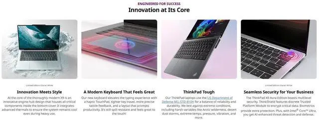Alt view image 4 of 6 - Lenovo ThinkPad X9 14 Aura Edition 14"touch Next Gen AI Laptop -Intel Core Ultra 7 268V vPro - Integrated Intel Arc 140V GPU - 32GB DDR5 RAM,2 TB SSD - Win 11 Pro