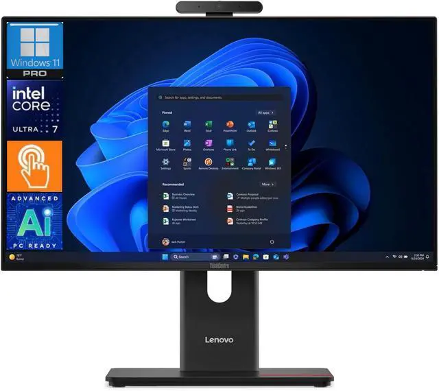 Main image of Lenovo ThinkCentre M70a Gen 6 All-in-one Desktop,23.8" FHD Touchscreen,Intel Core Ultra 7 265T vPro Processor,16 GB DDR5 RAM,1 TB SSD,Win 11 Pro