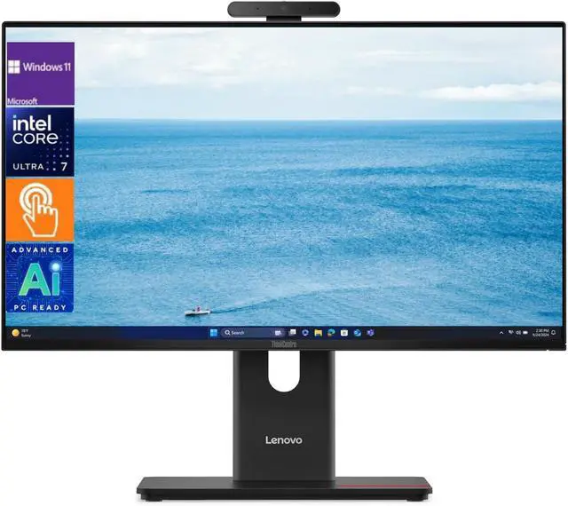 Main image of Lenovo ThinkCentre M70a Gen 6 23.8" FHD Touch All-in-one Desktop -Intel Core Ultra 7 265T vPro + Intel AI Boost -16 GB DDR5 RAM,1 TB SSD -Win 11 Pro