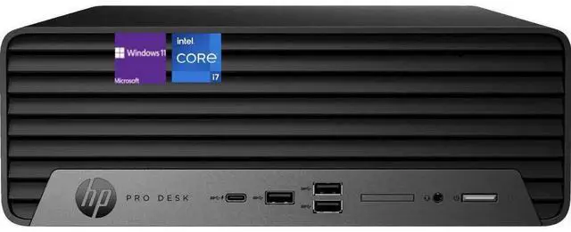 Main image of HP Pro 400 G9 SSF Business Desktop -Intel Core i7-14700 Processor -64 GB DDR5 RAM,1 TB SSD -Wired Keyboard & Mouse -Wi-Fi -Win11 Pro -Black