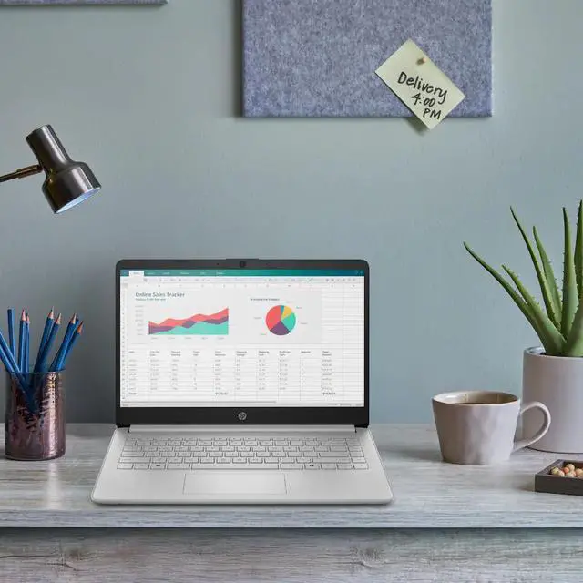 Alt view image 5 of 5 - HP 14 Laptop,14" HD Display,Intel Quad-Core N150 Processor,Wi-Fi,Webcam,4GB RAM,128 GB UFS,Win 11 Home