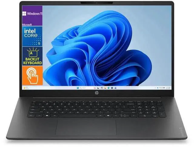 Main image of HP OmniBook 3 17t-dk000 Laptop,17.3" FHD Touch Display,Intel Core 5 120U processor,Backlit Keyboard,32GB DDR5 RAM,2 TB SSD,Win 11 Pro