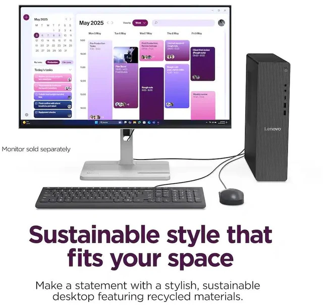 Alt view image 4 of 5 - Lenovo IdeaCentre Tower AI-Performance Desktop,Intel Core Ultra 7 265 Processor,Wi-Fi,Bluetooth,32 GB DDR5 RAM,1 TB PCIe SSD,Windows 11 Home