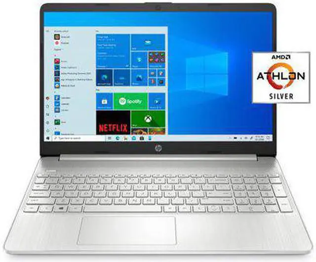 Main image of HP 15.6" FHD, AMD Athlon N3050, , Silver, Windows 10 Home 8GB RAM, 128GB SSD 15-ef1001wm