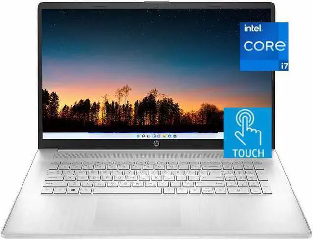 Main image of HP 17t Laptop, 17.3" HD+ Touch Screen Intel core i7-1165G7 Intel Iris XE 16GB DDR4 RAM 1TB PCIe SSD Backlit Keyboard Windows 11 Home Silver