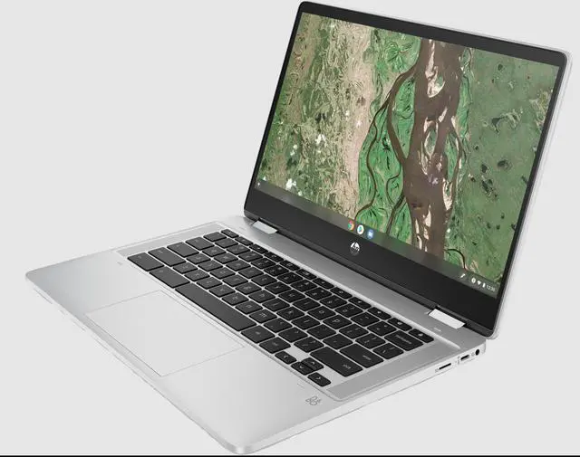 Main image of HP Chromebook x360 14" HD Touchscreen Intel UHD Graphics Intel Pentium Silver 4GB DDR4 RAM 128GB eMMC Wi-Fi Bluetooth 5 Chrome OS Silver